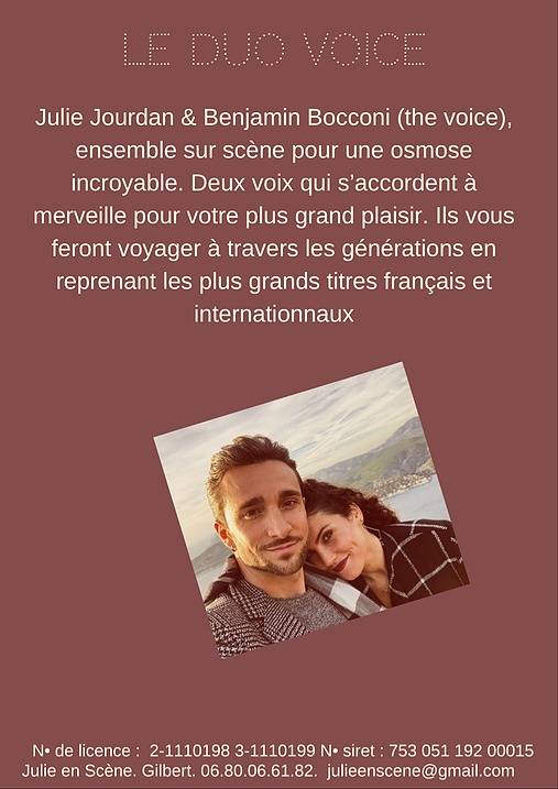 duo de chanteurs à voix pour vos événements à Toulon ou dans toute la région PACA